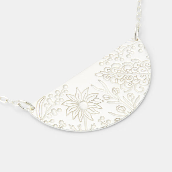 Australian flora flannel flower pendant